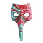 nice--buy Uzun Billed Kuş Maskesi Punk Hayvan Yarım Maske Canavar Raptor Kafası Cosplay Kostüm Parti Korkunç Maske Cosplay Dekoratif