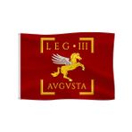 Nice Captain Açık Hava Eğlencesi için İmparatorluk Roma Ordusu Bayrağı Tarihi Bayrak Vexillum (LEGIO III AUGUSTA)