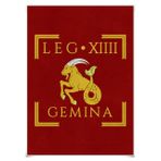 Nice Captain İmparatorluk Roma Ordusu Vexillum Poster 70 cm x 50 cm Roma Lejyonları Standart Bayrak Kanvas Poster (LEGIO XIIII GEMINA)