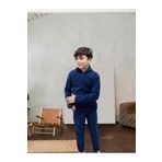 Nice Clothes NİCE CLOTHES Lacivert Yumuşak Dokulu Standart Polar Erkek Çocuk Eşofman Takım
