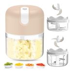Nice Day Mini Gıda Doğrayıcı İçin Sarımsak Kıyma Makinesi 250 ml (Yurt Dışından) - Beyaz