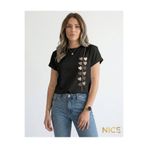 NİCE Kadın Sıralı Minik Kalpler Şık Baskı Tasarımlı Günlük Kullanım Trend T-shirt
