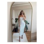 NİCE STYLE KADIN FUL TAŞ DETAY LİKRALİ UZUN ELBİSE