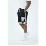 NİCE Superior 1961 Baskılı Erkek Siyah Basketbol Şortu - Retro Tarz Filesiz Rahat Kesim Spor Şort