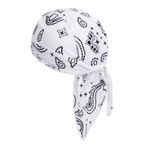 NICEYEA Bandana, şapka, korsan şapkası, koşu beresi, ter emici, nefes alan spor başlık, jant kapağı, nemi dışarı atan yaz beresi, Beyaz-A, Tek Beden