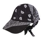 NICEYEA Bandana, şapka, korsan şapkası, koşu beresi, ter emici, nefes alan spor başlık, jant kapağı, nemi dışarı atan yaz beresi, Siyah-c, Tek Beden