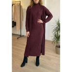 Niche Thread Fitili Triko Tesettür Hırkalı Takım - Bordo - Standart