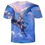NICHIYO Godzilla tişört, üniseks, 3D baskı, yaz, yuvarlak yaka, erkek, spor, boş zaman, kısa kollu, fitness, dış mekan tişörtü, 1,0, 4XL