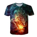 NICHIYO Godzilla tişört, üniseks, 3D baskı, yaz, yuvarlak yaka, erkek, spor, boş zaman, kısa kollu, fitness, dış mekan tişörtü, 30., M