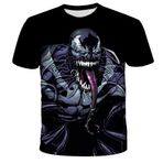 NICHIYO Venom tişört, üniseks, 3D baskı, yaz, yuvarlak yaka, erkek, spor, boş zaman, kısa kollu, fitness, dış mekan tişörtü, 10, L