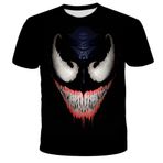 NICHIYO Venom tişört, üniseks, 3D baskı, yaz, yuvarlak yaka, erkek, spor, boş zaman, kısa kollu, fitness, dış mekan tişörtü, 12, L