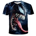 NICHIYO Venom tişört, üniseks, 3D baskı, yaz, yuvarlak yaka, erkek, spor, boş zaman, kısa kollu, fitness, dış mekan tişörtü, 15, L