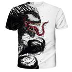NICHIYO Venom tişört, üniseks, 3D baskı, yaz, yuvarlak yaka, erkek, spor, boş zaman, kısa kollu, fitness, dış mekan tişörtü, 17, L