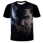 NICHIYO Venom tişört, üniseks, 3D baskı, yaz, yuvarlak yaka, erkek, spor, boş zaman, kısa kollu, fitness, dış mekan tişörtü, 2, L