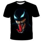 NICHIYO Venom tişört, üniseks, 3D baskı, yaz, yuvarlak yaka, erkek, spor, boş zaman, kısa kollu, fitness, dış mekan tişörtü, 23, L