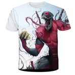 NICHIYO Venom tişört, üniseks, 3D baskı, yaz, yuvarlak yaka, erkek, spor, boş zaman, kısa kollu, fitness, dış mekan tişörtü, 3, L