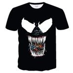NICHIYO Venom tişört, üniseks, 3D baskı, yaz, yuvarlak yaka, erkek, spor, boş zaman, kısa kollu, fitness, dış mekan tişörtü, 6, L