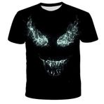 NICHIYO Venom tişört, üniseks, 3D baskı, yaz, yuvarlak yaka, erkek, spor, boş zaman, kısa kollu, fitness, dış mekan tişörtü, 7, L