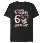 Nickelodeon Big & Tall Aaahh Monsters a Real Monsterific 6. Black Erkek T-shirt
