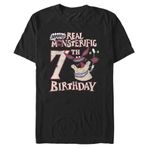 Nickelodeon Big & Tall Aaahh Monsters a Real Monsterific 7. Black Erkek T-shirt