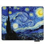 NICOKEE Dikdörtgen Oyun Mousepad Yıldızlı Gece Vincent Van Gogh Fare Altlığı Bilgisayar Masası Dizüstü Bilgisayar Ofis için Fare Altlığı 22,9 X 22,9 cm Kaymaz Kauçuk