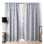 Nicole Miller Perde Paneli, Polyester, Şambre Mavisi, 52x84