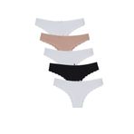 Nicoletta Kadın Külot 5'li Paket Brazilian (Karışık Renkli, 2XL)