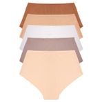 Nicoletta Kadın Külot Yüksek Bel Lazer Kesim Esnek Iz Yapmayan 5 li Paket Polyester TARÇIN
