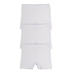 Nicoletta Kadın Lazer Kesim Dikişsiz Kadın Boxer Külot 3 Lü Paket Yüksek Bel Polyester Beyaz