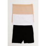 Nicoletta Kadın Lazer Kesim Dikişsiz Kadın Boxer Külot 3 Lü Paket Yüksek Bel Polyester Mıxcolor