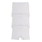 Nicoletta Kadın Lazer Kesim Dikişsiz Kadın Boxer Külot 3'lü Paket Yüksek Bel Polyester Beyaz, XL