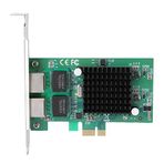 Nicoone 82575Eb Chip Dual 2 Rj45 Port LAN Gigabit Ethernet Ağ Kartı Adaptörü Pci-E 1000M