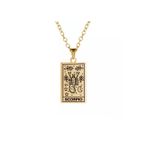 Nida Jewelry 925 Ayar Gümüş Akrep Burcu Kart Kolye