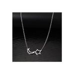 Nida Jewelry 925 Ayar Gümüş Ay Ve Yıldız Kolye