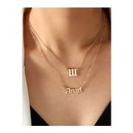 Nida Jewelry 925 Ayar Gümüş Çift Zincir Melek Sayısı 111 Angel Kolye