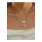 Nida Jewelry 925 Ayar Gümüş Çift Zincir Melek Sayısı 222 Kolye