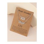 Nida Jewelry 925 Ayar Gümüş Çift Zincir Melek Sayısı 333 Angel Kolye