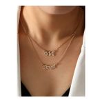 Nida Jewelry 925 Ayar Gümüş Çift Zincir Melek Sayısı 444 Angel Kolye