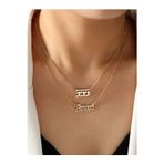 Nida Jewelry 925 Ayar Gümüş Çift Zincir Melek Sayısı 555 Angel Kolye