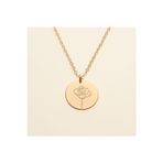 Nida Jewelry 925 Ayar Gümüş Doğum Çiçeği Kolye (Ağustos-Gelincik)