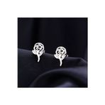 Nida Jewelry 925 Ayar Gümüş Gül Küpe