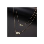 Nida Jewelry 925 Ayar Gümüş Ikili Sonsuzluk Kolye