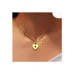 Nida Jewelry 925 Ayar Gümüş Kalp Kilit Ve Anahtar Kolye