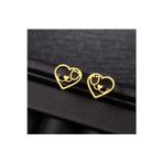 Nida Jewelry 925 Ayar Gümüş Kalp Stetoskop Küpe