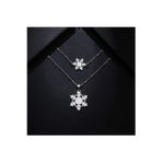 Nida Jewelry 925 Ayar Gümüş Kar Tanesi Bileklik Kolye Takım