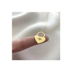 Nida Jewelry 925 Ayar Gümüş Özel Tasarım Kalp Kilit Kolye