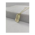 Nida Jewelry 925 Ayar Gümüş Plaka Altın Kafatası Kolye