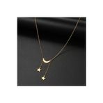 Nida Jewelry 925 Ayar Gümüş Sallantılı Ay Yıldız Kolye