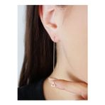 Nida Jewelry 925 Ayar Gümüş Sallantılı Üçgen Küpe