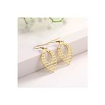 Nida Jewelry 925 Ayar Gümüş Su Damlası Çizgi Küpe